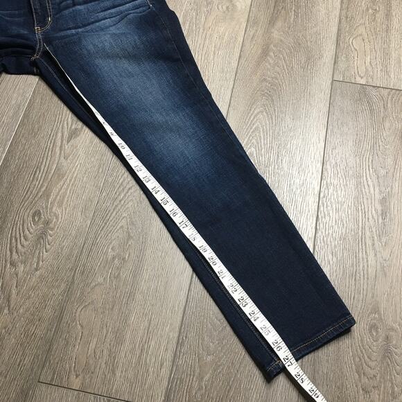 American Eagle Outfitters Jegging Straight Denim Jeans Dark Wash Low Rise 14 - Picture 8 of 9